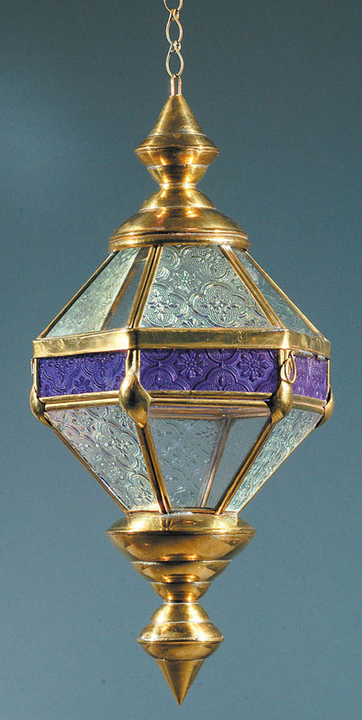 Glaslampe Diamant, violett