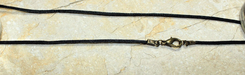 Seidenkordel schwarz, 45 cm