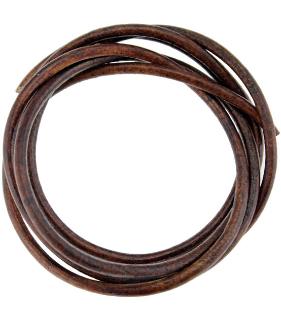 Lederband dunkelbraun antik, L 100 cm