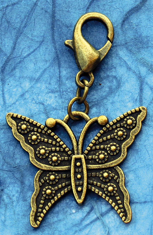 Charm "Butterfly", bronzefärbig