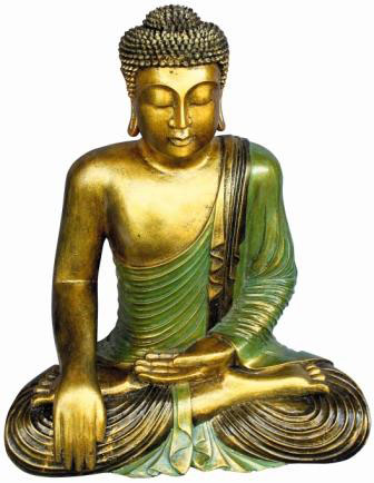 Buddha mit Erdberührungsgeste, H 40 cm