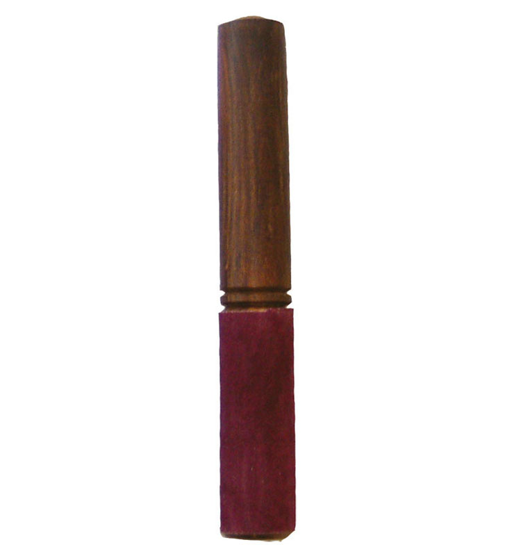 Holzklöppel mit Leder, L 19 cm, Ø 2,5 cm